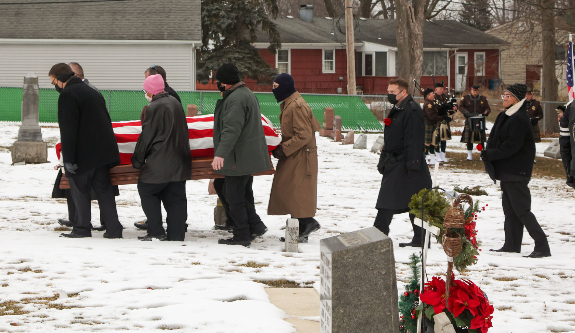 Funeral procession for Bruce Woods